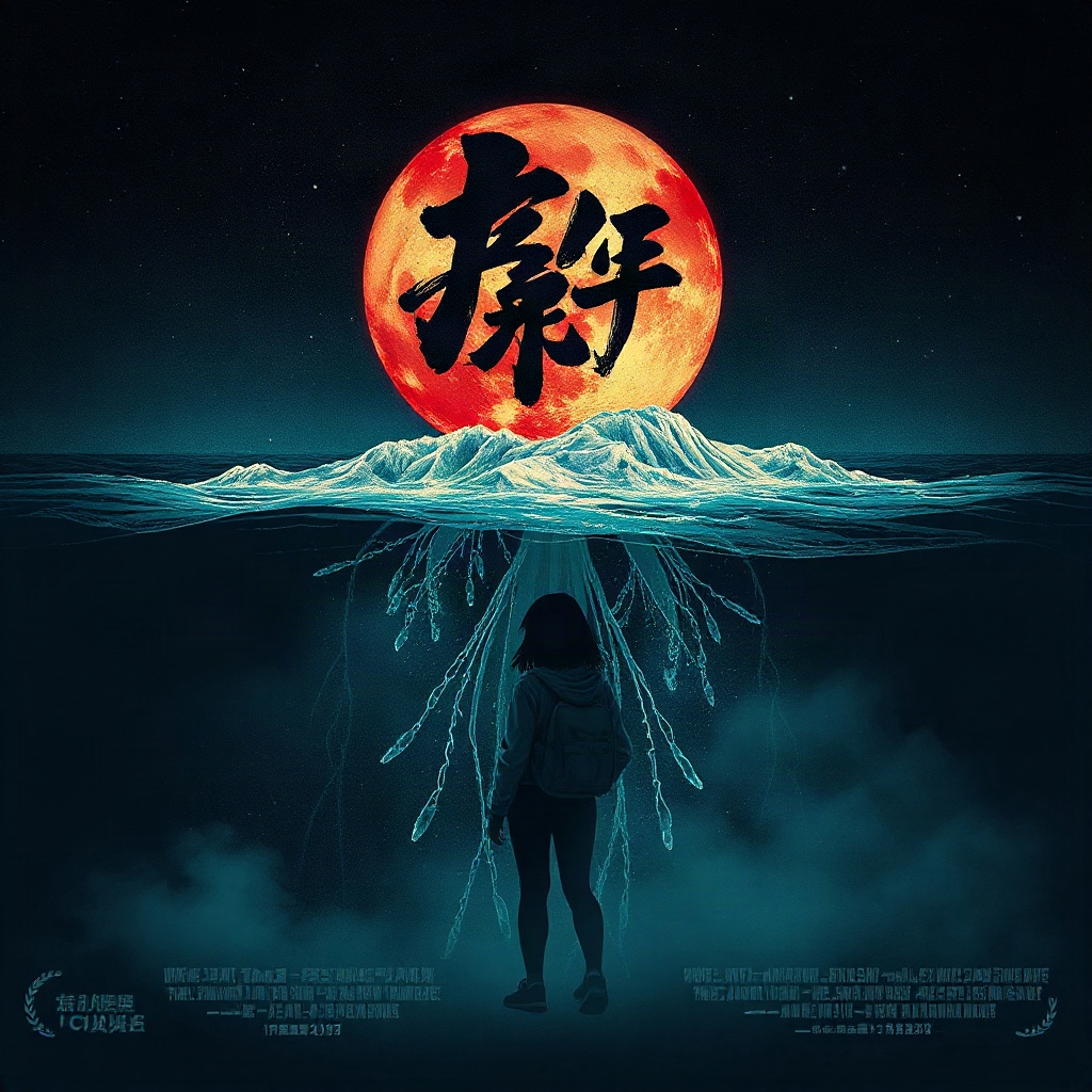 短剧《深海回声》深海科幻悬疑题材竖版海报